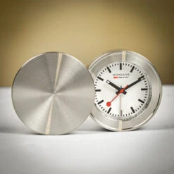 Mondaine Travel Alarm Clock -Swiss Supplies Store msm.64410 mondaine travelclock 50mm 1