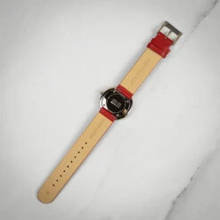 Mondaine Mini Giant Backlight - White Dial / Red Leather Strap / 35mm -Swiss Supplies Store msx.3511b.lc mondaine whitered 3 2