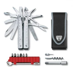 Victorinox Swiss Tool Plus Ratchet With Nylon Pouch - Silver