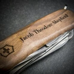 Victorinox Evolution Wood 10 Walnut Swiss Army Knife -Swiss Supplies Store swiss wooden handle 5