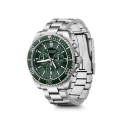 Victorinox Maverick Chrono 43mm Watch - Green Dial, Stainless Steel Strap -Swiss Supplies Store wat 241946 fr