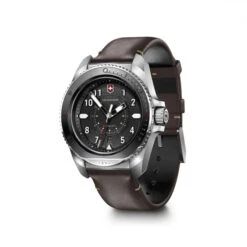 Victorinox Journey 1884 43mm Watch - Black Dial, Brown Leather Strap + Black Rubber Strap -Swiss Supplies Store wat 241976 1 fr