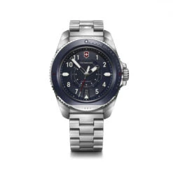 Victorinox Journey 1884 43mm Watch - Blue Dial, Stainless Steel Strap